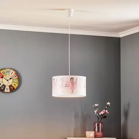Závesné svietidlá Duolla Závesná lampa Print M s balerínami