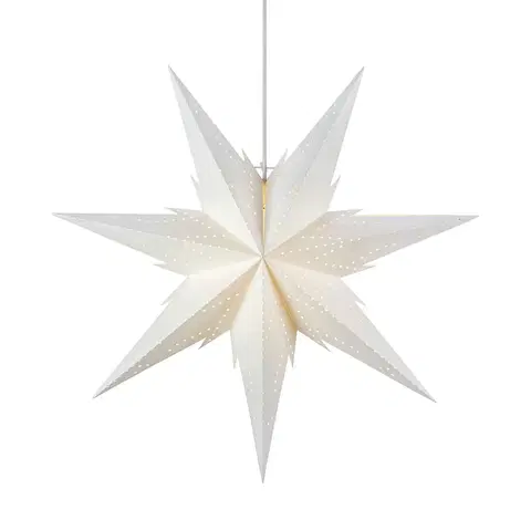 Vianočné svetelné hviezdy Markslöjd Visiaca hviezda Daria, biela Ø 60 cm