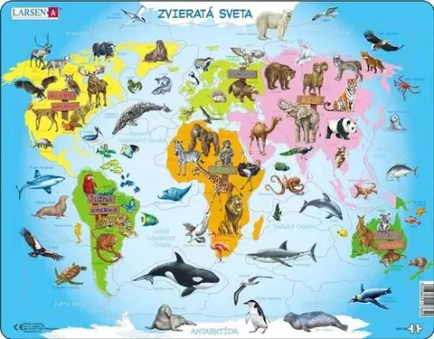 LARSEN puzzle Larsen Puzzle Puzzle Zvieratá sveta Larsen A34-SK