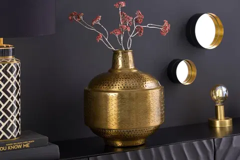 Dekorácie LuxD Dizajnová váza Malia 35 cm antik medená