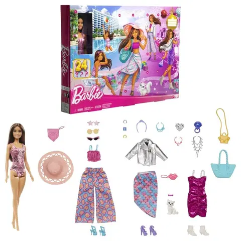 Hračky bábiky MATTEL - Barbie módný adventný kalendár 2023