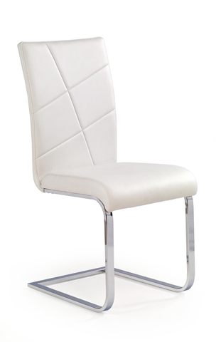Jedálenské stoličky HALMAR K108 jedálenská stolička biela / chróm