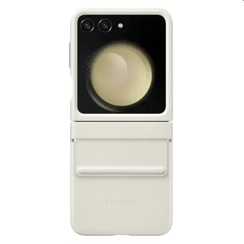 Puzdrá na mobilné telefóny Puzdro Eco-Leather Cover pre Samsung Galaxy Z Flip5, cream EF-VF731PUEGWW