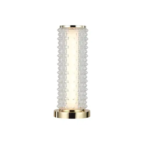 Stolové lampy Viokef Stolná lampa Irma LED, zlatá farba/čierna