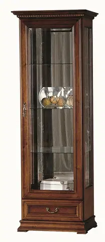 Vitríny TARANKO Raweno R-W1/2 P rustikálna vitrína s osvetlením toffi