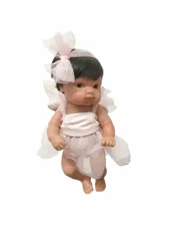 Hračky bábiky ANTONIO JUAN - 85210-2c Víla ružová s čiernymi vláskami - celovinylové telo