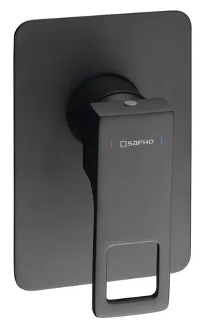 Kúpeľňové batérie SAPHO - FORATA podomietková sprchová batéria, 1 výstup, čierna matná FT041/15