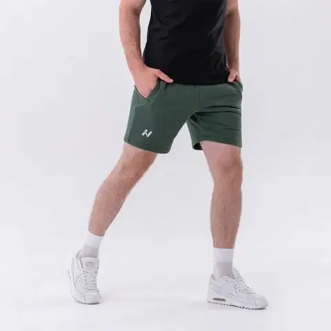 Šortky NEBBIA Pánske šortky  Relaxed-fit Dark Green  XXL