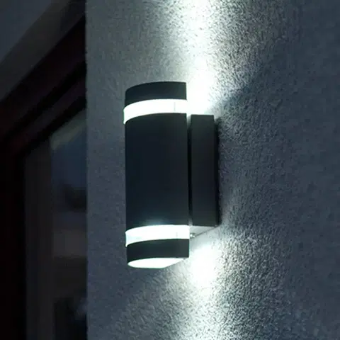 Vonkajšie nástenné svietidlá LUTEC Vonkajšie svietidlo Focus 2-plameňové, antracitové