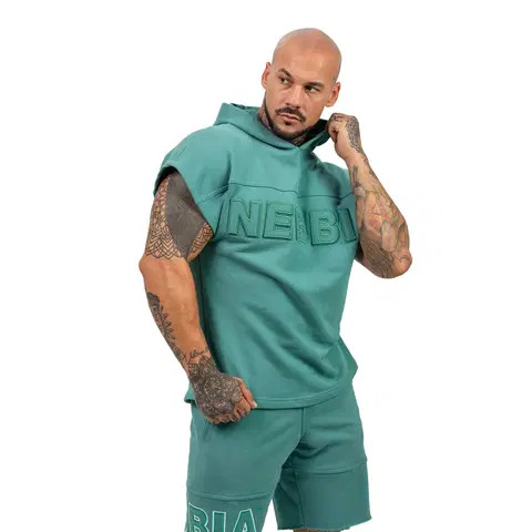 Pánske tričká Rag top s kapucňou Nebbia Champion 706 Green - XXL