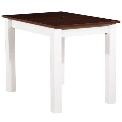 Jedálenské stoly Stôl ST29 100X70 orech/biely