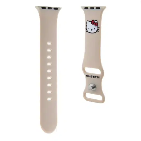 Príslušenstvo k wearables Hello Kitty Liquid Silicone Kitty Head Logo remienok pre Apple Watch 3840mm, béžový 57983116942