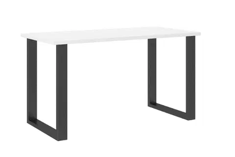 Jedálenské stoly SHIVA priemyselný 138 x 67, biely