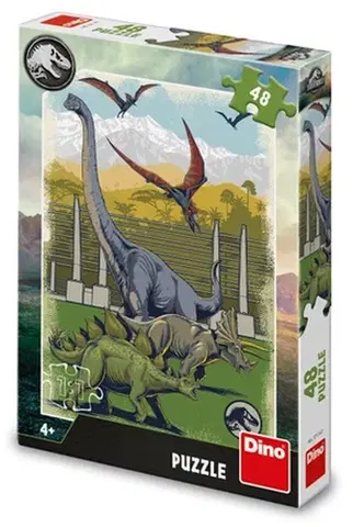 Do 49 dielikov Dino Toys Puzzle Jurský svet 48 Dino