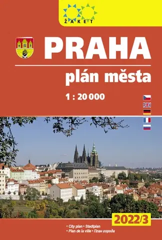 Slovensko a Česká republika Praha plán města 1 : 20 000, vydání 2022/23