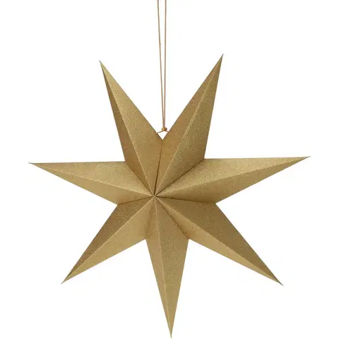 Vianočné dekorácie Vianočná papierová dekorácia Gold star, 60 x 60 x 1,5 cm