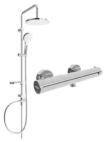 Sprchy a sprchové panely MEXEN/S - Erik sprchový stĺp vrátane sprchovej termostatickej batérie Kai, chróm 77100205-00