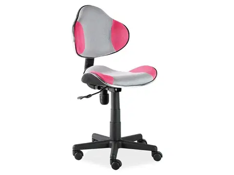 Kancelárske stoličky Signal Kancelárska stolička Q-G2 ružovo/šedá
