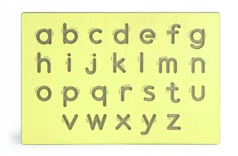 Drevené hračky VIGA - Drevená tabuľa na výučbu písania-malé písmená