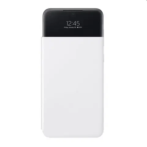 Puzdrá na mobilné telefóny Puzdro S View Cover pre Samsung Galaxy A33 5G, white EF-EA336PWEGEE