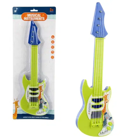 Hudobné hračky LAMPS - Gitara so zvieratkami 42cm, Mix Produktov