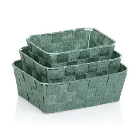 Úložné boxy Kela 3-dielna sada úložných košíkov Alvaro, zelená