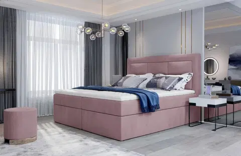 Boxspring Boxspringová poste VIVRE 180 Eltap Matt velvet 63 - ružová