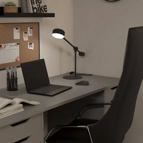 Stolové lampy na písací stôl EGLO Stolová LED lampa Clavellina, čierna, sklopná