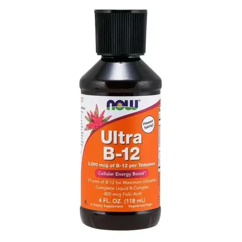 Vitamíny B NOW Foods Vitamín B-12 Ultra liquid 118 ml