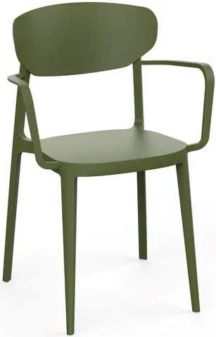 Jedálenské zostavy Jedálenská stolička MARE ARMCHAIR Rojaplast Zelená