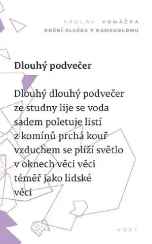 Česká poézia Noční služba v kamenolomu - Václav Vomáčka