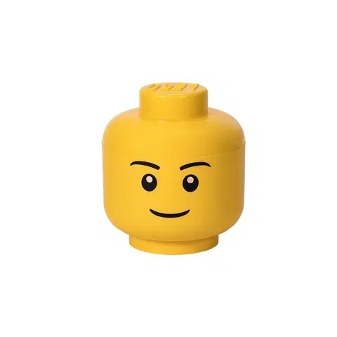Boxy na hračky LEGO STORAGE - úložná hlava (veľkost L) - chlapec