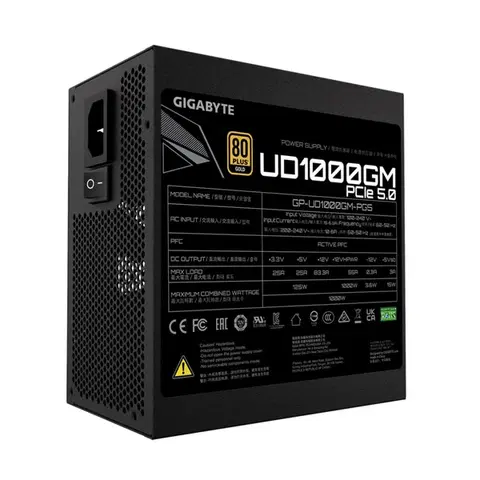 Zdroje Gigabyte zdroj UD1000GM PG5, 1000W, ATX, 80PLUS Gold, Modular GP-UD1000GM PG5