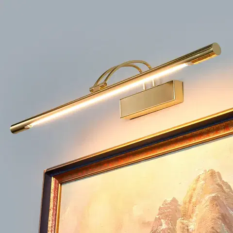 Osvetlenie obrazov Searchlight Obrazové LED svietidlo Piktura, leštená mosadz