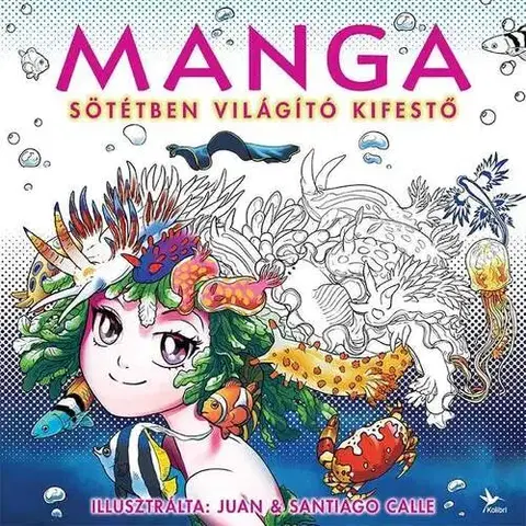 Maľovanky pre dospelých Manga - Sötétben világító kifestő