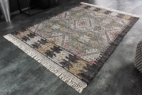 Koberce LuxD Dizajnový koberec Pahana 230 x 160 cm viacfarebný sivý - vlna