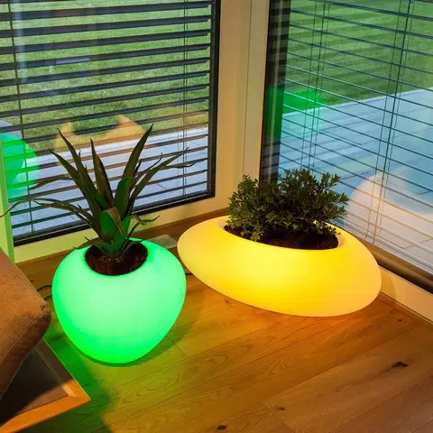 Vonkajšie dekoratívne svietidlá degardo Deko lampa Storus VI LED RGBW, rastlinná biela