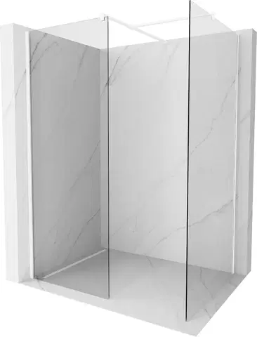Sprchové dvere MEXEN/S - Kioto Sprchová zástena Walk-in 180 x 70 cm, transparent, biela 800-180-202-20-00-070