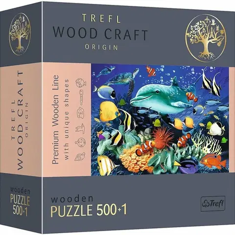 Hračky puzzle TREFL - Drevené puzzle 501 - Mosrký život