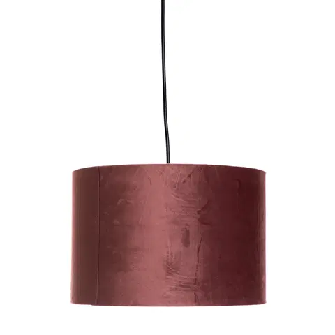 Zavesne lampy Moderné závesné svietidlo ružové so zlatom 30 cm - Rosalina