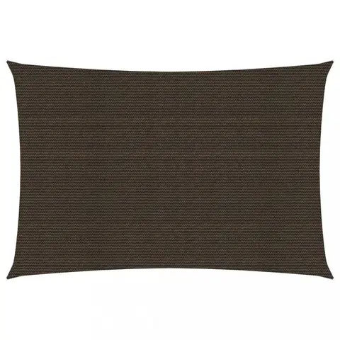 Stínící textilie Tieniaca plachta obdĺžniková HDPE 5 x 7 m Dekorhome Hnedá