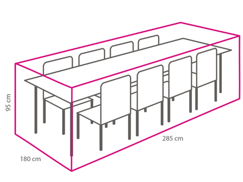 Ochranné plachty Ochranná plachta na stolovú súpravu XL II (285x180x95 cm)