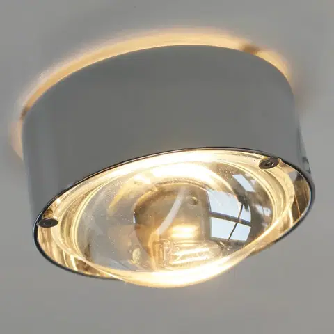 Nástenné svietidlá Top Light Malé nástenné svietidlo PUK ONE, matný chróm
