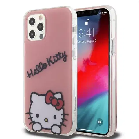 Puzdrá na mobilné telefóny Zadný kryt Hello Kitty IML Daydreaming Logo pre Apple iPhone 12/12 Pro, ružové 57983116917