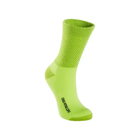 ponožky Cyklistické zimné ponožky 500 žlté