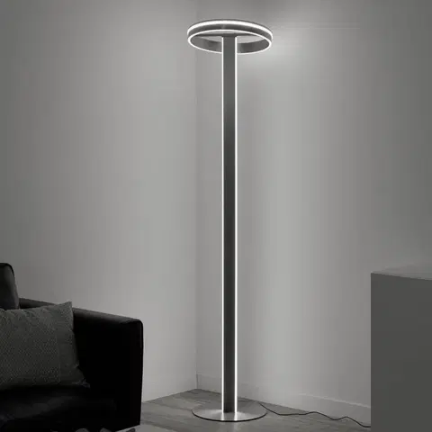 SmartHome stojacie lampy Q-Smart-Home Paul Neuhaus Q-Vito stojaca LED lampa rovná kruh