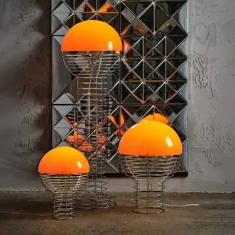 Stojacie lampy Verpan VERPAN stojacia lampa Drôt, oranžová