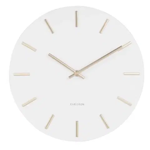 Hodiny Karlsson 5821WH Dizajnové nástenné hodiny, pr. 30 cm