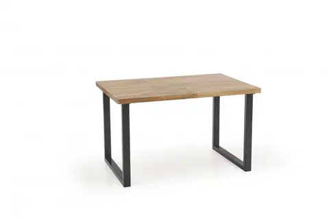 Jedálenské stoly Jedálenský stôl RADUS masívny dub Halmar 120x78 cm