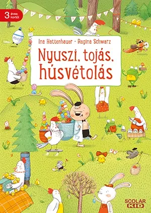 Leporelá, krabičky, puzzle knihy Nyuszi, tojás, húsvétolás - Regina Schwarz